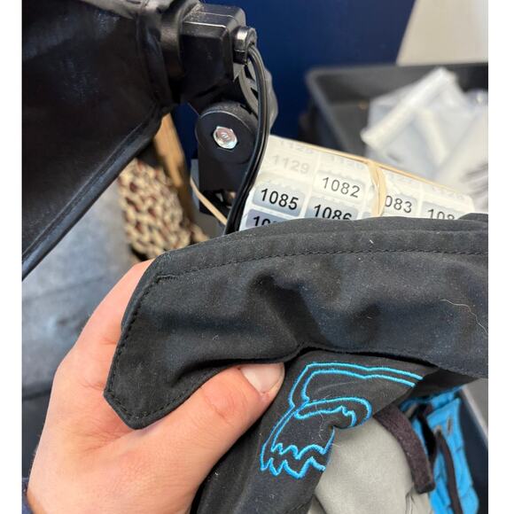 Vintage Y2K Fox Head Board Shorts Kids 26 Black Blue Colorblock Swim Summer - Picture 8 of 8